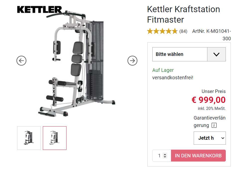 Kettler axos outlet fitmaster multi gym