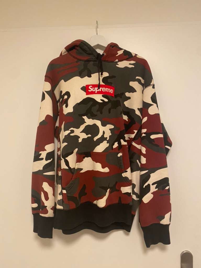 Supreme urban camo box best sale logo hoodie