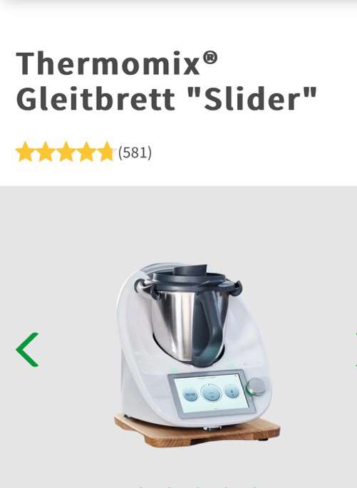 Gleitbrett Buche Slider für den Thermomix TM5 TM6 – Schale