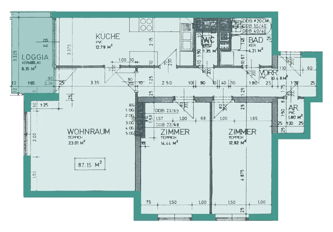 TOP3-Wiedervergabe-3Zimmer-Loggia-1PKW-Abstellplatz - Görünüm 3