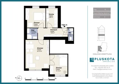 3-Zimmer-Wohnung kaufen in Wien – 60,91 m², € 699.000 – Bild 15 von 15