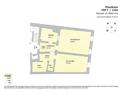 2-Zimmer-Wohnung kaufen in Linz – 61,85 m², € 229.000 – Bild 13 von 13