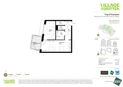 2-Zimmer-Wohnung kaufen in Wien – 47,32 m², € 344.000 – Bild 36 von 37