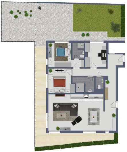 Exklusive Neubau-Gartenwohnung in Pistennähe St. Ulrich am Pillersee - Gestaltungsfreiheit inklusive - Ansicht 3