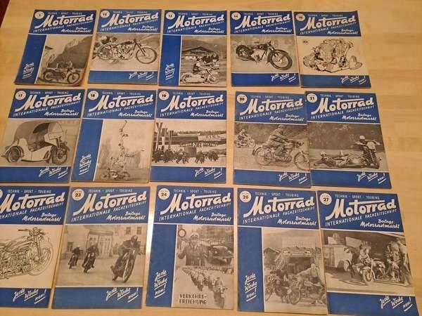 Motorrad Internationale Zeitschrift aus Österreich - JAHRGANG 1951 (Puch TL, TF, TFS, ...) Von Adler bis Zündapp, Hollaus, Dirtl, ...