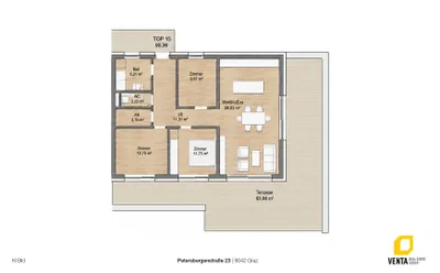4-Zimmer-Wohnung kaufen in Graz – 90 m², € 834.188 – Bild 4 von 4