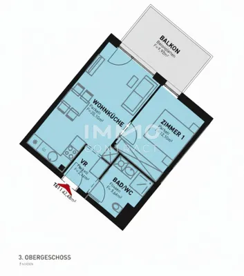 2-Zimmer-Wohnung kaufen in Wien – 42,48 m², € 349.500 – Bild 12 von 12