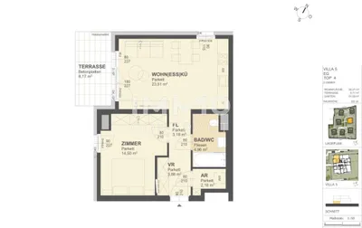 2-Zimmer-Wohnung kaufen in Krems an der Donau – 52,46 m², € 325.000 – Bild 2 von 10