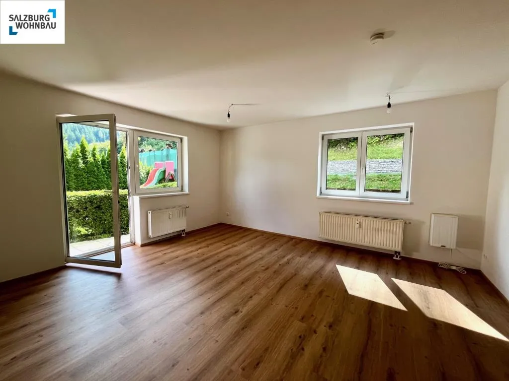 DAHEIM IN GASTEIN! Geförderte 3-Zimmer Erdgeschoßwohnung mit Terrasse in Bad Gastein! Hohe Wohnbeihilfe möglich - Ansicht 2