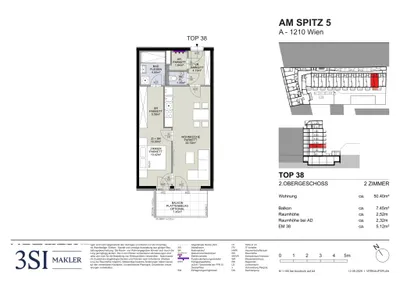 2-Zimmer-Wohnung kaufen in Wien – 50,4 m², € 300.300 – Bild 6 von 6