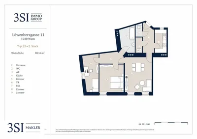 3-Zimmer-Wohnung kaufen in Wien – 80,16 m², € 590.000 – Bild 13 von 13