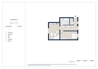 2-Zimmer-Wohnung kaufen in Wien – 56,29 m², € 375.000 – Bild 10 von 10
