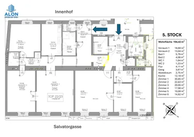 6-Zimmer-Wohnung mieten in Wien – 194,42 m², € 5.353 – Bild 32 von 32