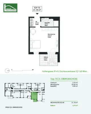 1-Zimmer-Wohnung mieten in Wien – 31,18 m², € 775 – Bild 16 von 16