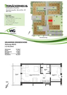 2-Zimmer-Wohnung mieten in Graz – 63,3 m², € 794 – Bild 16 von 16