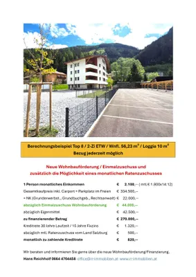 2-Zimmer-Wohnung kaufen in Sankt Johann im Pongau – 56 m², € 301.500 – Bild 2 von 4