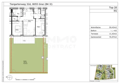 3-Zimmer-Wohnung mieten in Graz – 59,54 m², € 594 – Bild 2 von 4