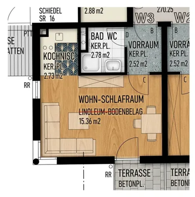 Wohnung mieten in Linz Land – 24 m², € 366 – Bild 10 von 10