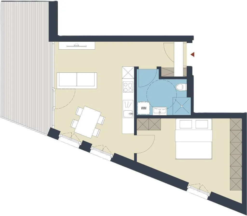 Provisionsfreie 2-Zimmer-Wohnung mit Balkon zu verkaufen (Top 06) - Ansicht 3