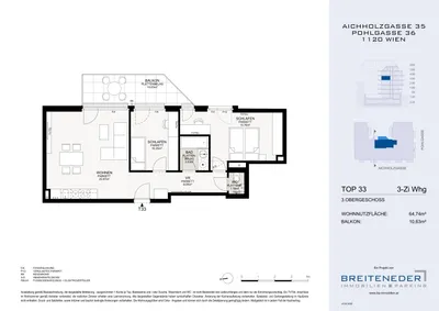 3-Zimmer-Wohnung kaufen in Wien – 64,74 m², € 499.000 – Bild 10 von 11