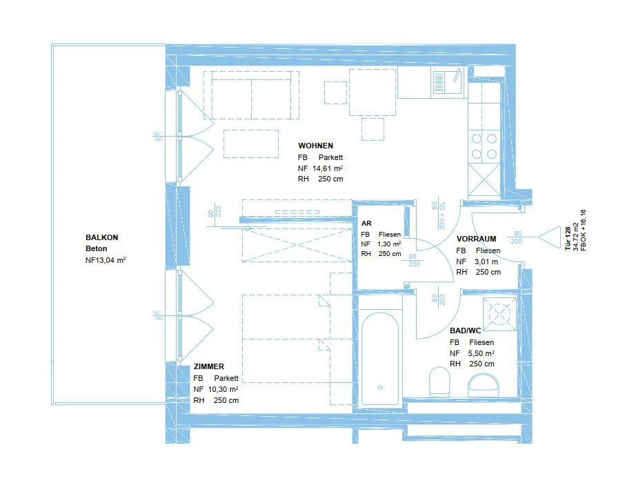 Helle 2-Zimmer Wohnung - mit perfekter Anbindung ins Zentrum - in Puntigam 8055 Graz - Ansicht 2