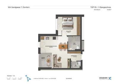 2-Zimmer-Wohnung kaufen in Dornbirn – 45,66 m², € 326.500 – Bild 6 von 6