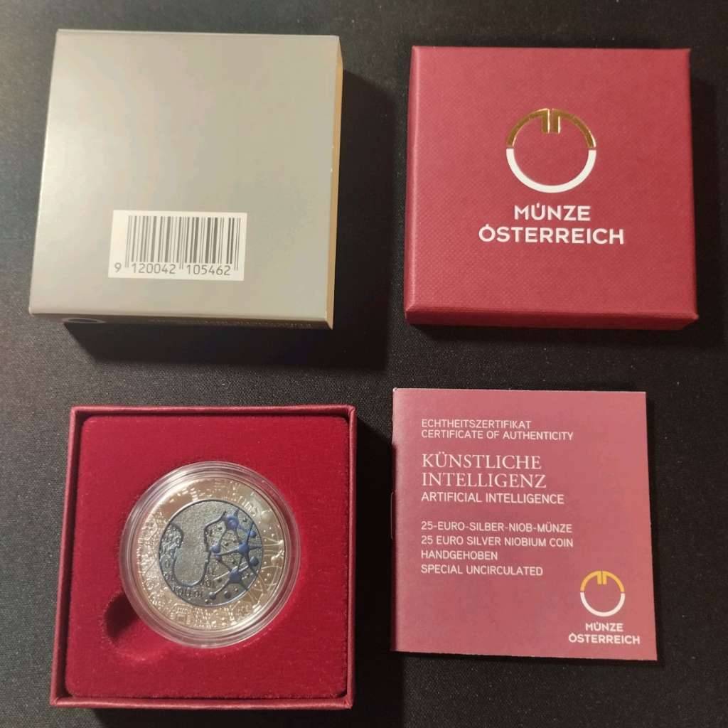 25 Euro 2019 Niob Knstliche Intelligenz Silber sterreich,  64,- (1070  Wien) - willhaben