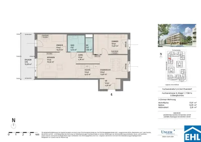 3-Zimmer-Wohnung mieten in Tulln – 77,97 m², € 1.130 – Bild 20 von 20