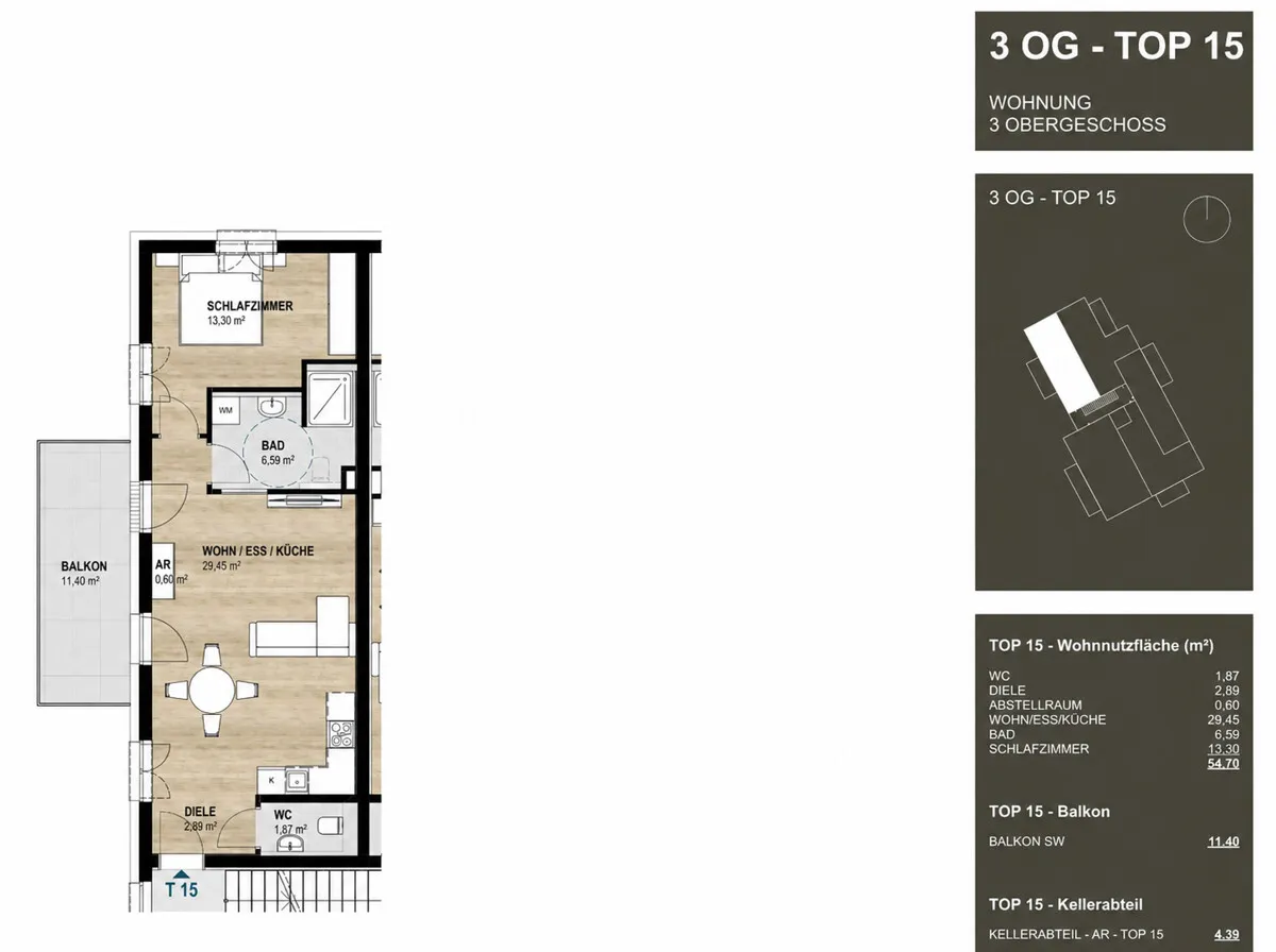 ATTRAKTIVE NEUBAU-2 RAUM MIETWOHNUNG AM RANDE DES BISCHOFSWALDS – pohled 3