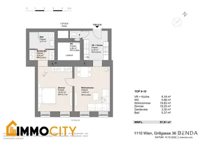 2-Zimmer-Wohnung kaufen in Wien – 57,81 m², € 269.000 – Bild 15 von 15