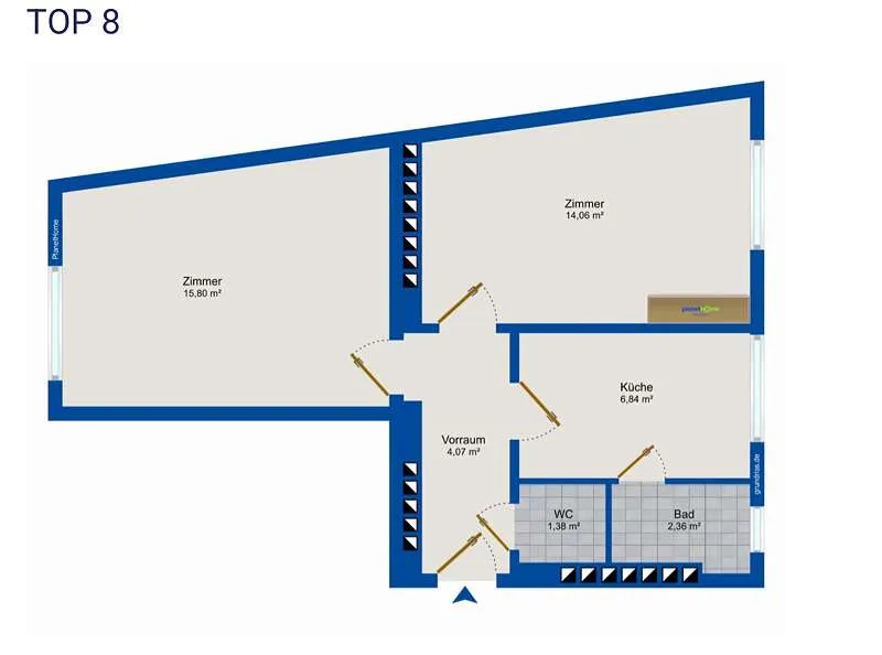 helle 2 Zimmer Whg, ruhig, zentral, Kü möbliert mit Geräten, schöne Wohngegend, U4, U6 - Widok 2
