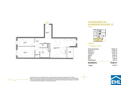 3-Zimmer-Wohnung kaufen in Wien – 72,66 m², € 390.000 – Bild 5 von 5