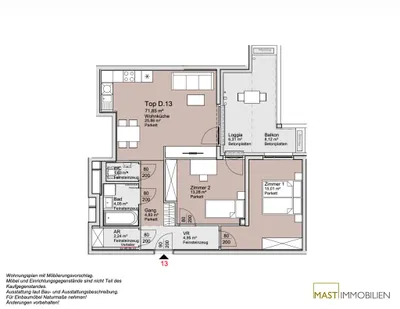 3-Zimmer-Wohnung kaufen in Wien – 71,85 m², € 430.000 – Bild 13 von 14