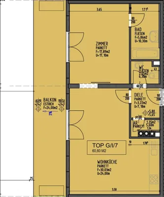 2-Zimmer-Wohnung kaufen in Salzburg Stadt – 60,62 m², € 282.000 – Bild 13 von 13
