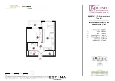 2-Zimmer-Wohnung mieten in Wien – 40,55 m², € 849 – Bild 12 von 12