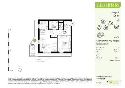 2-Zimmer-Wohnung kaufen in Wien – 51,33 m², € 301.000 – Bild 13 von 14