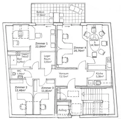 5-Zimmer-Gewerbeimmobilie mieten in Wien – 111 m², € 2.151 – Bild 17 von 17