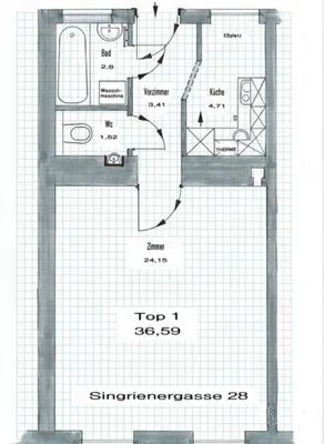 1-Zimmer-Wohnung kaufen in Wien – 36,61 m², € 188.800 – Bild 12 von 12