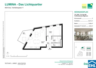2-Zimmer-Wohnung kaufen in Graz – 58,72 m², € 271.000 – Bild 9 von 9