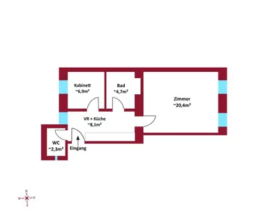 2-Zimmer-Wohnung kaufen in Wien – 42,38 m², € 145.000 – Bild 3 von 3
