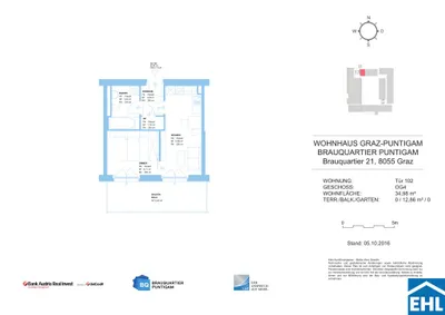 2-Zimmer-Wohnung mieten in Graz – 34,98 m², € 638 – Bild 8 von 8