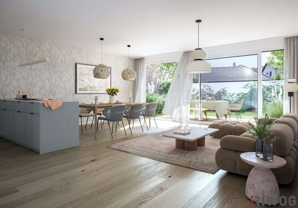 JETZT BAUSTELLE BESICHTIGEN | ERSTBEZUG TOWNHOUSE IM ZENTRUM | 5-Zimmer | Nähe Stadtplatz | Südwestseitiger Eigengarten und Dachgarten | Sole-Wasser-Wärmepumpe – pohled 3