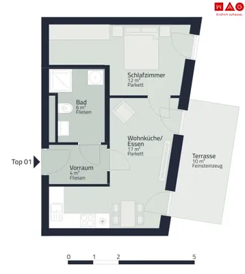2-Zimmer-Wohnung mieten in Graz – 38,66 m², € 713 – Bild 13 von 13