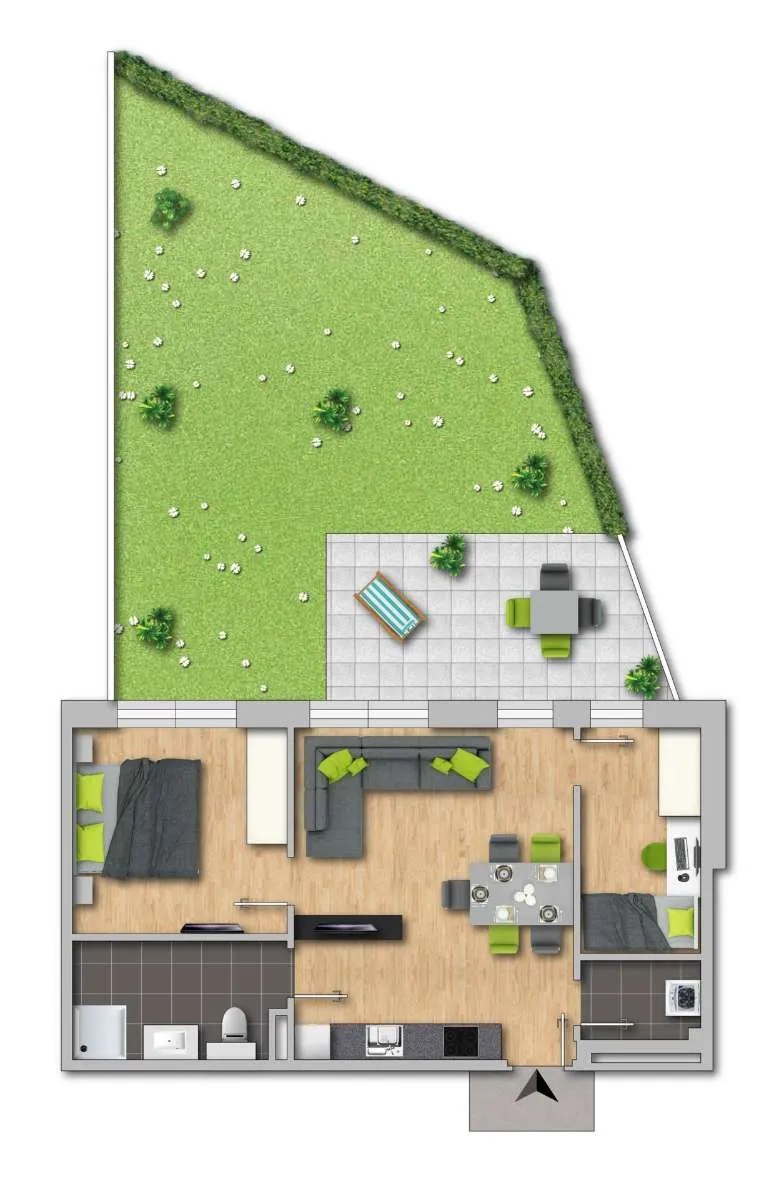 - EXKLUSIVES NEUBAUPROEKT - Moderne 3-Zimmer-Wohnung mit Terrasse und Garten in St. Jakob in Haus - Ansicht 3