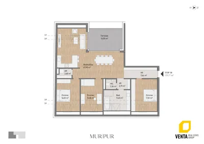 4-Zimmer-Wohnung kaufen in Graz – 123,77 m², € 904.849 – Bild 2 von 6