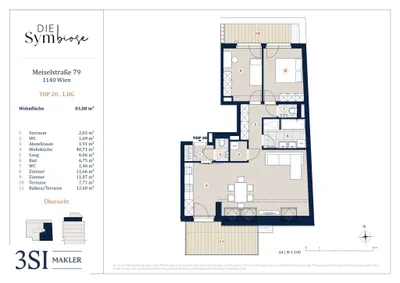 3-Zimmer-Wohnung kaufen in Wien – 83,88 m², € 770.970 – Bild 6 von 6