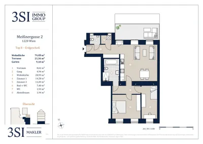 3-Zimmer-Wohnung kaufen in Wien – 79,49 m², € 469.000 – Bild 23 von 23