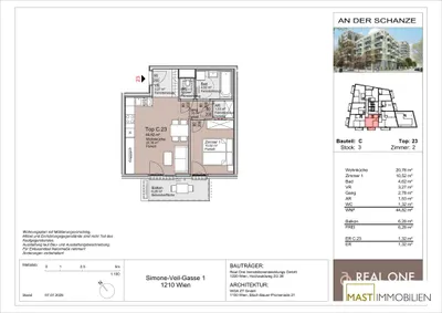2-Zimmer-Wohnung mieten in Wien – 45,51 m², € 980 – Bild 10 von 10