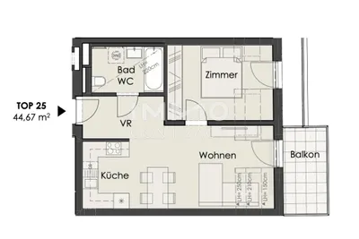 2-Zimmer-Wohnung kaufen in Wien – 44,67 m², € 342.000 – Bild 9 von 10