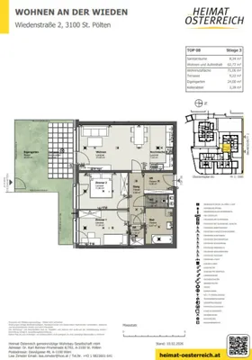 3-Zimmer-Wohnung mieten in Sankt Pölten – 71,06 m², € 911 – Bild 11 von 13